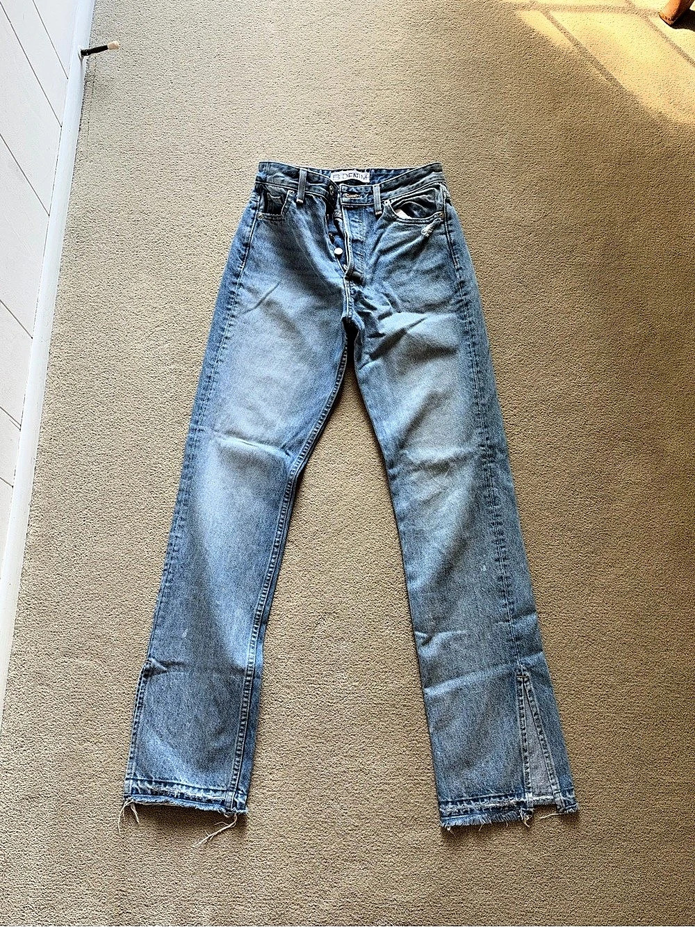 EB DENIM Women's Straight Leg Jeans in Blue